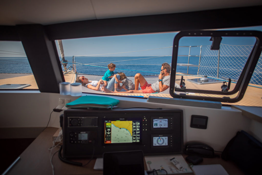 Enrico Tettamanti and his family on board his NEEL 51: KAMANA 3